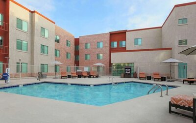 Outdoor pool at Hampton Inn & Suites Denver Tech Center.