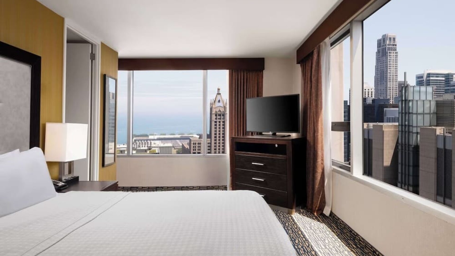 Day use room at Homewood Suites By Hilton Chicago Downtown/Magnificent Mile.