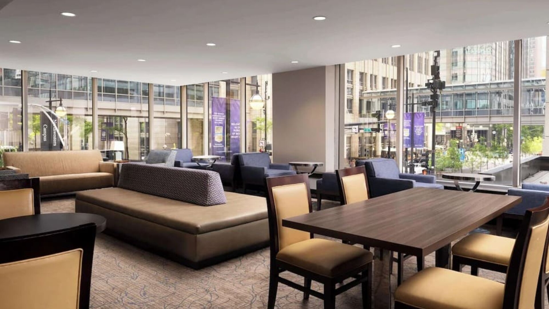 Coworking lounge at Homewood Suites By Hilton Chicago Downtown/Magnificent Mile.