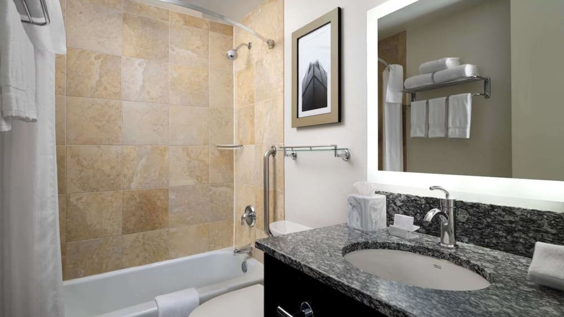 Day use room at Homewood Suites By Hilton Chicago Downtown/Magnificent Mile.