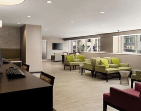 Business center at Homewood Suites By Hilton Chicago Downtown/Magnificent Mile.