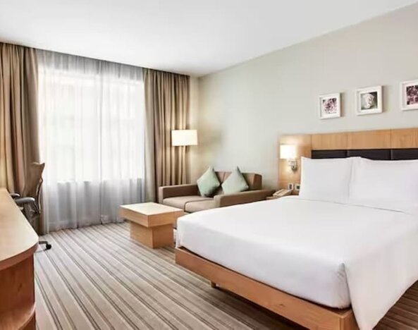 Day use room at Hilton Garden Inn Bengaluru Whitefield.