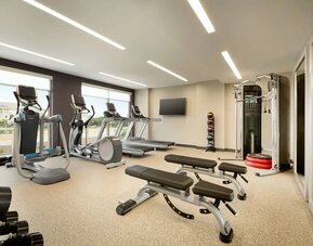 Fitness center at Embassy Suites By Hilton Oahu Kapolei.