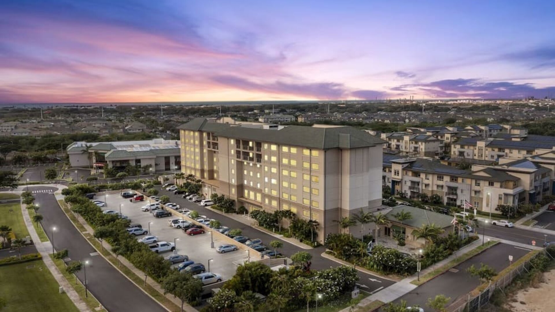 Hotel exterior at Embassy Suites By Hilton Oahu Kapolei.