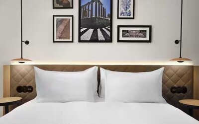 Day use room at Hilton Garden Inn Rome Colosseum.