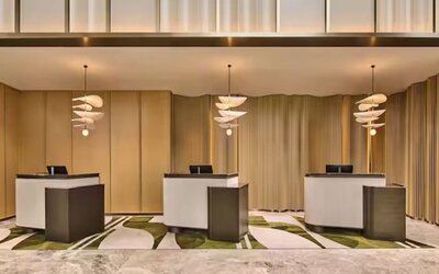 Reception hall at Hilton Garden Inn Chongqing Yubei Central Park.