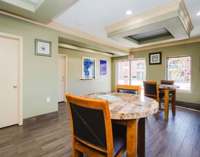 Lobby seating at Express Inn Gulf Bank.