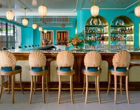 On-site bar at The Goodtime Hotel.