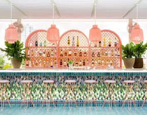 Terrace bar at The Goodtime Hotel.