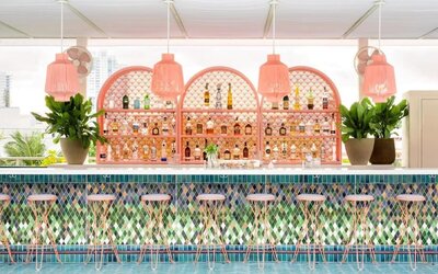 Terrace bar at The Goodtime Hotel.