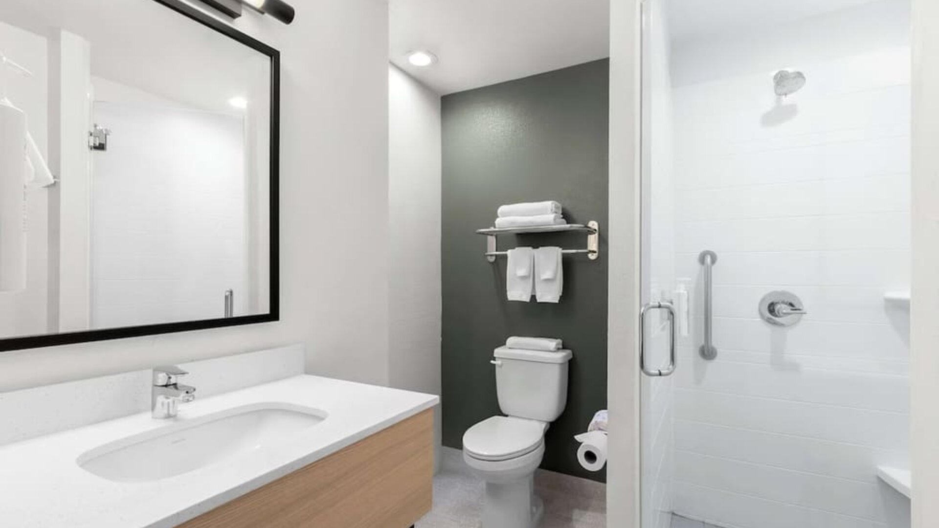 Guest bathroom with shower at Spark By Hilton Fountain Hills Scottsdale.