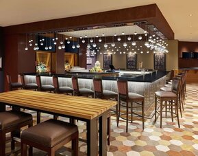 Hotel bar at DoubleTree By Hilton Houston Intercontinental Airport.