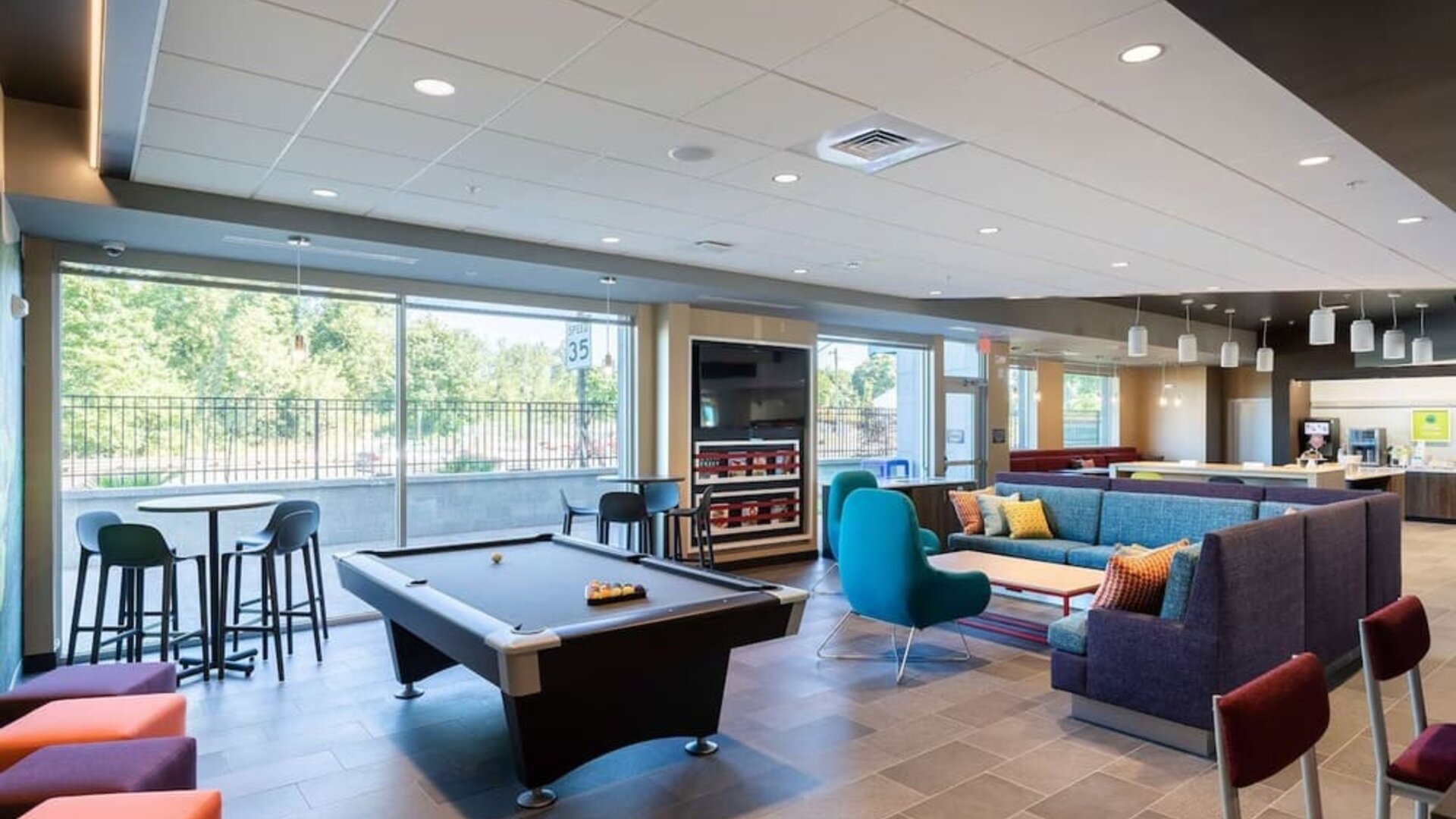 Game room at Tru By Hilton Eugene.