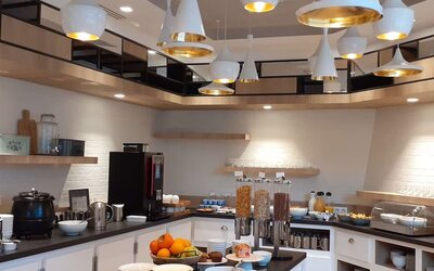 Kitchen available at Hilton Garden Inn Massy.