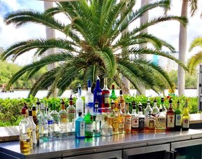 Hotel bar at GALLERYone - A DoubleTree Suites By Hilton Hotel.