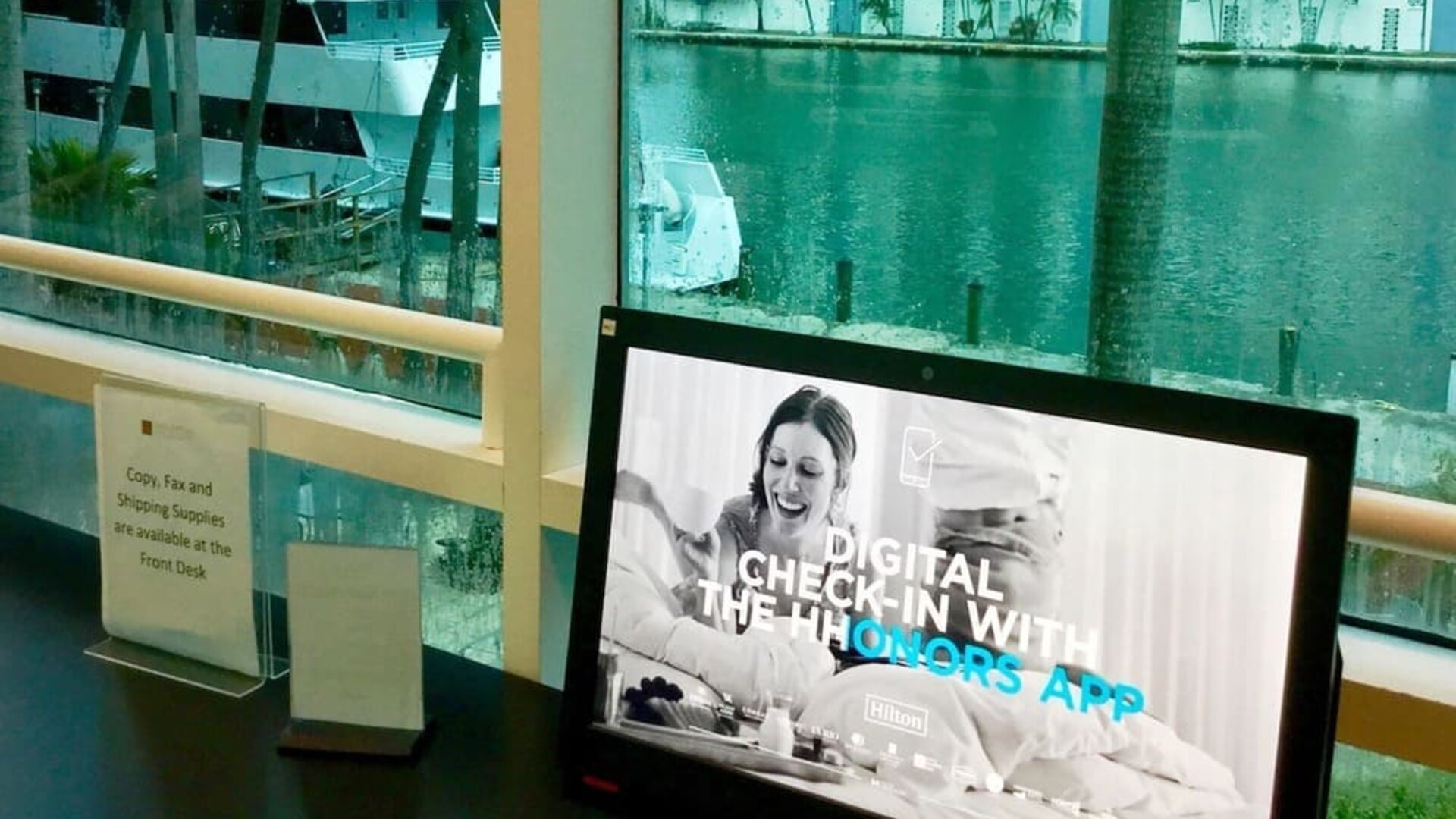 Business center at GALLERYone - A DoubleTree Suites By Hilton Hotel.