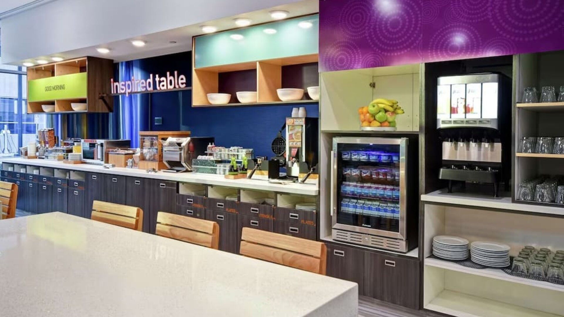 Dining area at Home2 Suites By Hilton San Francisco Airport North.