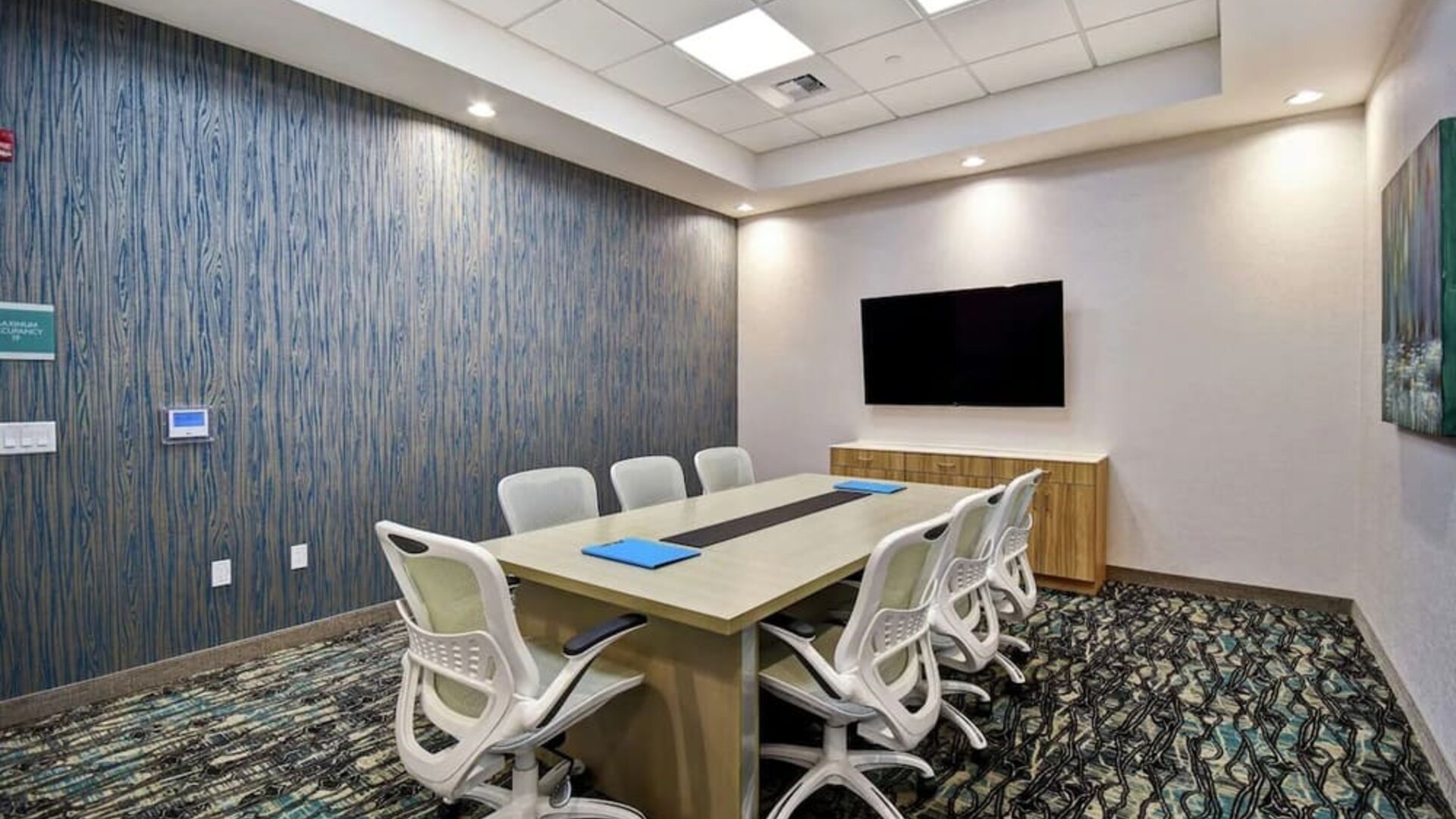 Meeting room at Home2 Suites By Hilton San Francisco Airport North.