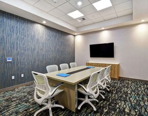 Meeting room at Home2 Suites By Hilton San Francisco Airport North.
