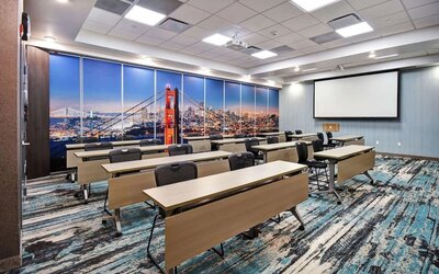 Meeting room at Home2 Suites By Hilton San Francisco Airport North.