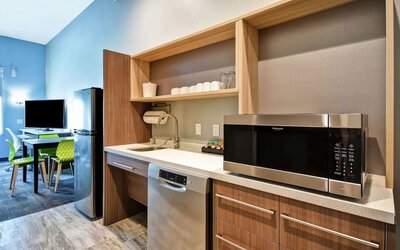 Day use room at Home2 Suites By Hilton San Francisco Airport North.