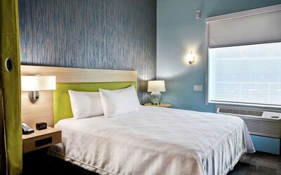 Day use room at Home2 Suites By Hilton San Francisco Airport North.