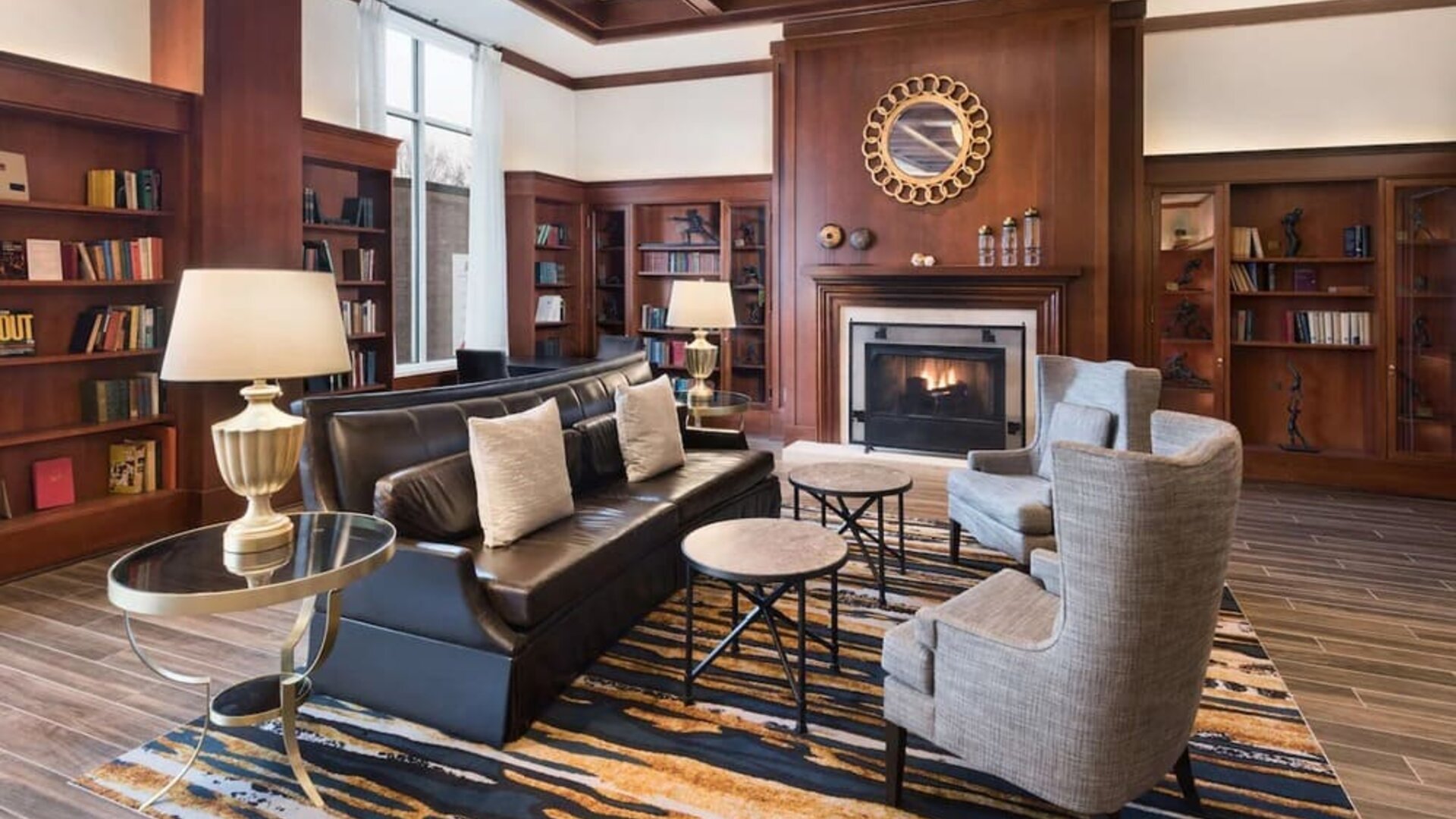 Lobby lounge at The Inn At Penn, A Hilton Hotel.