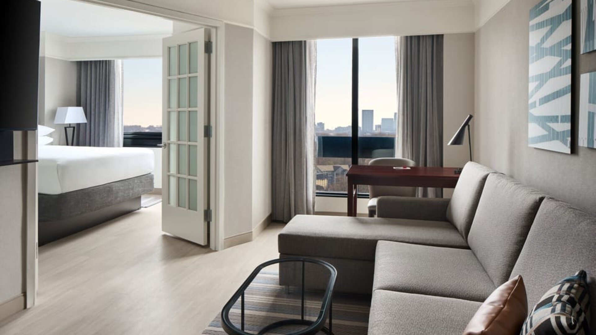 Day use room at Washington Dulles Marriott Suites.