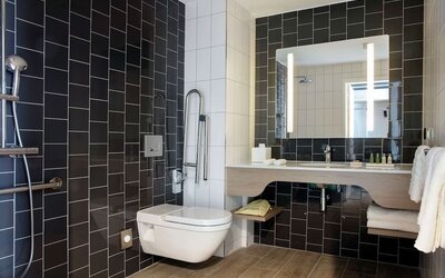 Day use room at Hilton Garden Inn Paris Orly Airport.