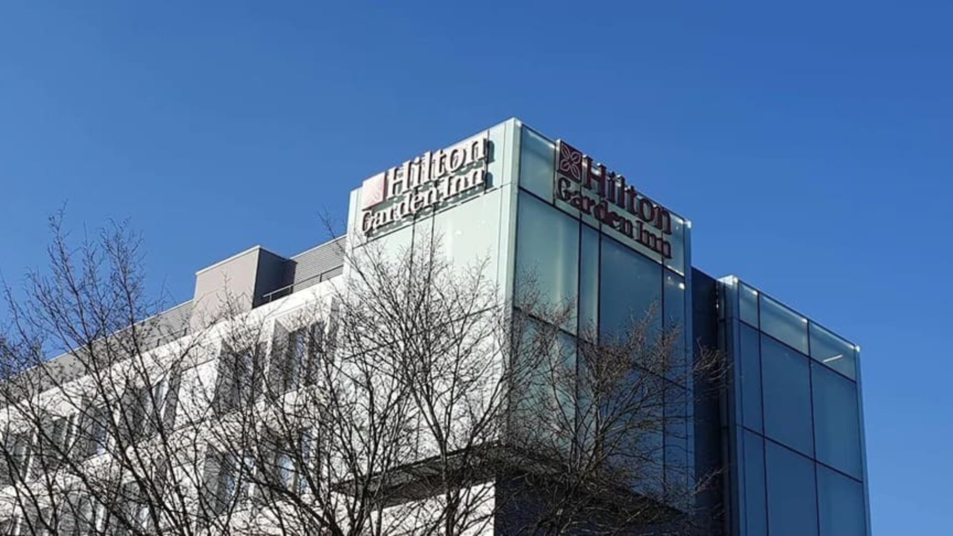 Hotel exterior at Hilton Garden Inn Paris Orly Airport.