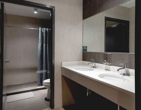 Guest bathroom at Nap York Central Park.