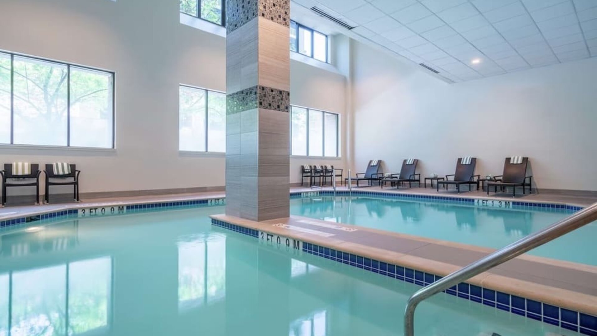 Indoor pool at Embassy Suites By Hilton Washington DC Georgetown.