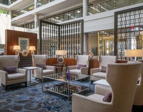 Lounge and coworking space at Embassy Suites By Hilton Washington DC Georgetown.