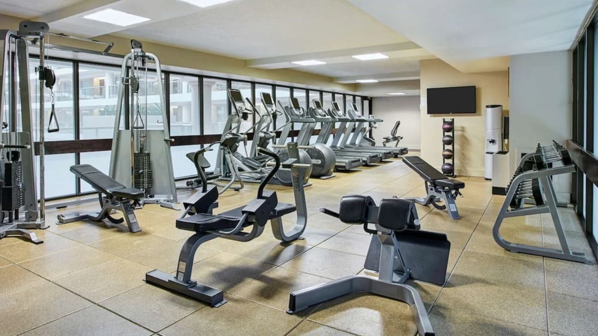 Gym at Embassy Suites By Hilton Washington DC Georgetown.