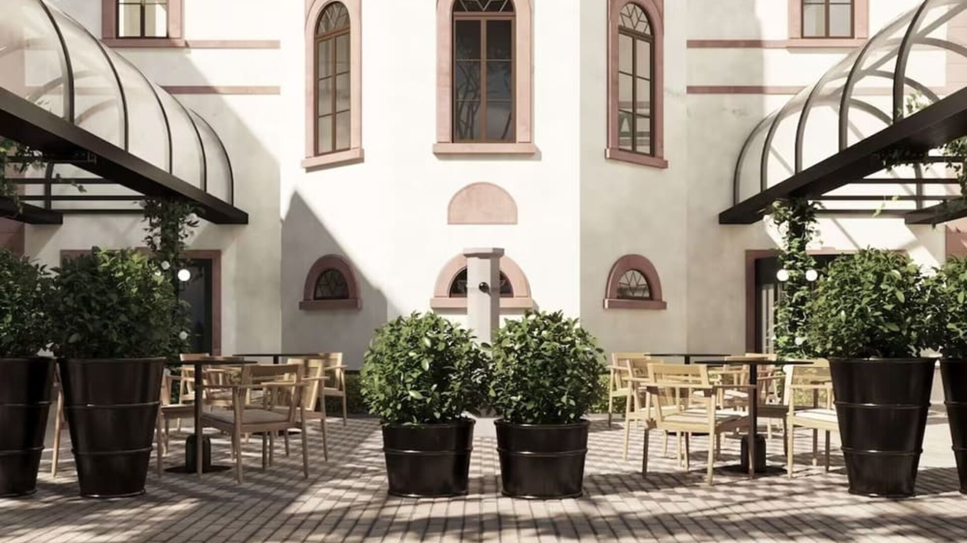 Hotel exterior at Hilton Heidelberg.