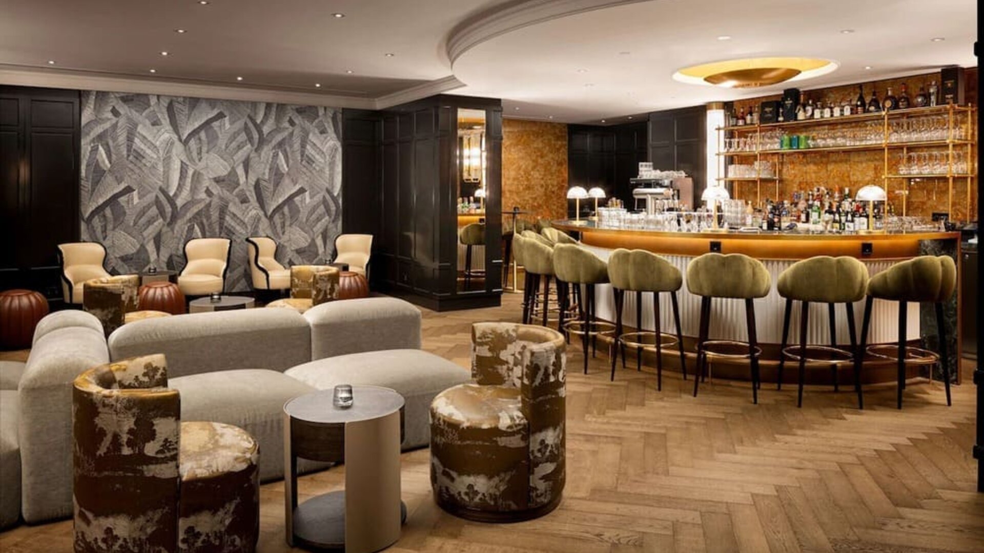 Hotel bar at Hilton Heidelberg.