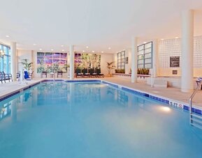 Indoor pool at Embassy Suites By Hilton Parsippany.