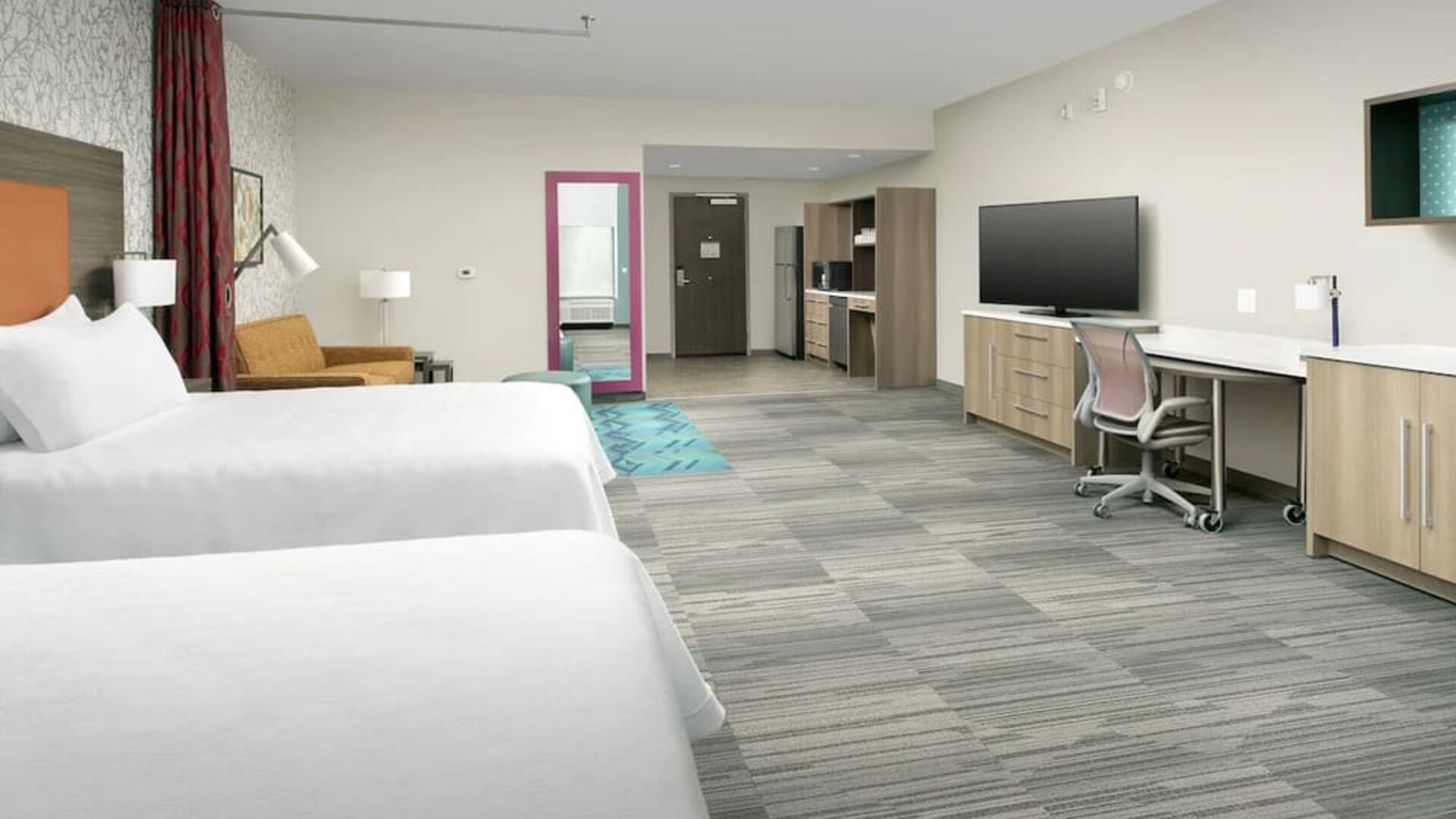 Day use room at Home2 Suites By Hilton Miami Doral West Airport.