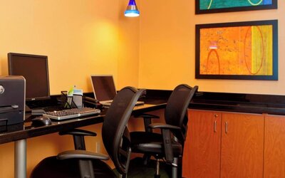 Business center at Fairfield Inn & Suites Joliet North/Plainfield.