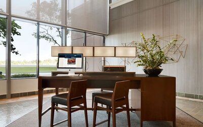 Business center at Hilton Chicago/Oak Brook Suites.