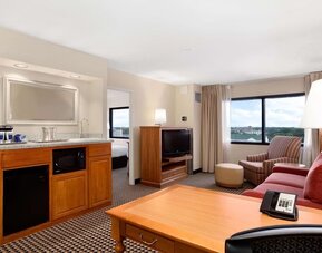 Day use room at Hilton Chicago/Oak Brook Suites.