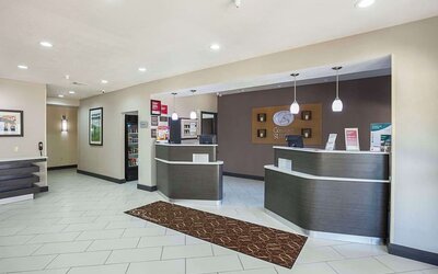 Reception desk at Comfort Suites Lewisville.