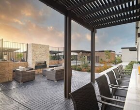 Rooftop terrace at SpringHill Suites By Marriott Milpitas.