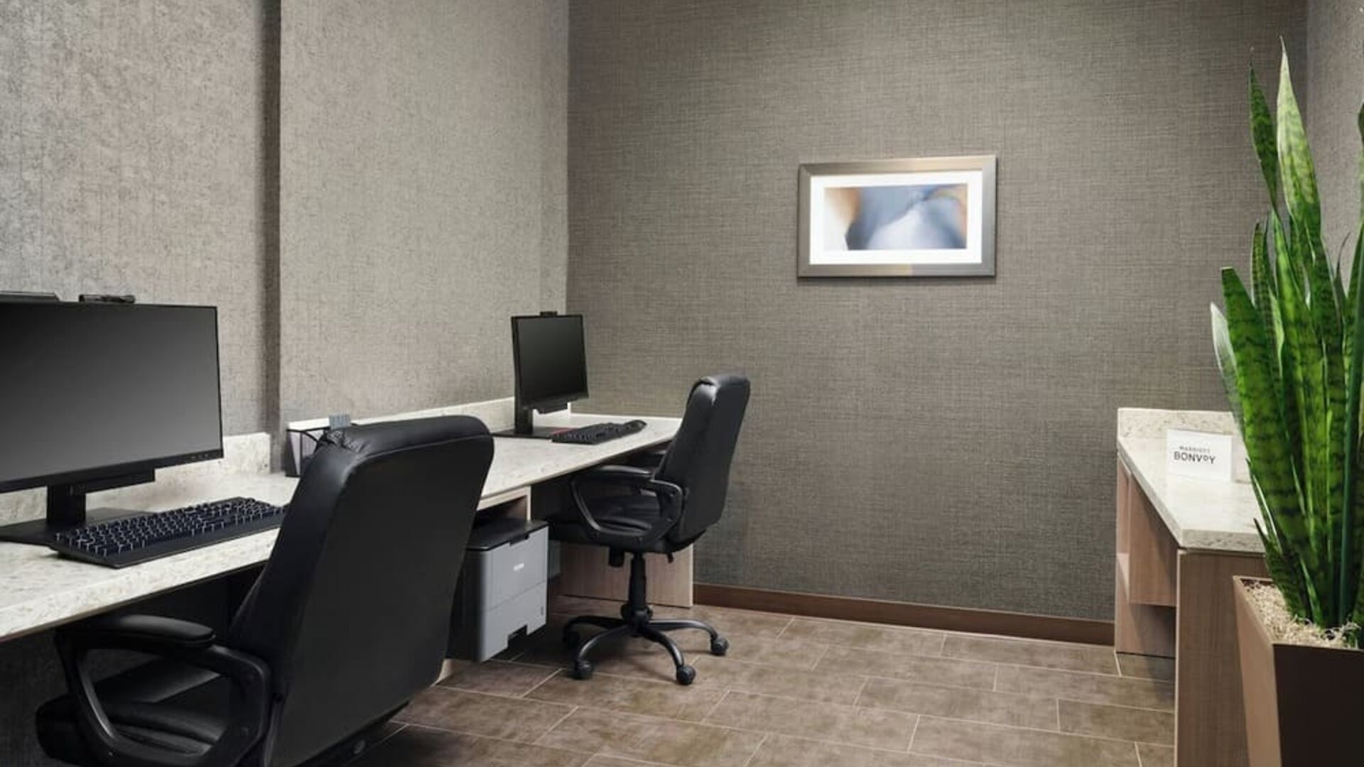Business center at SpringHill Suites By Marriott Milpitas.