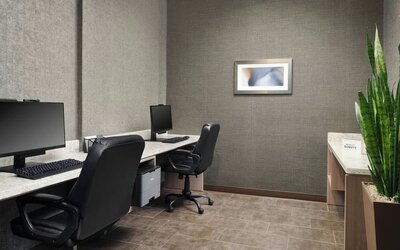 Business center at SpringHill Suites By Marriott Milpitas.