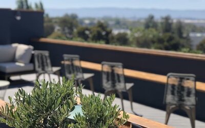 Rooftop terrace at Holiday Inn Hotel & Suites Silicon Valley - Milpitas.