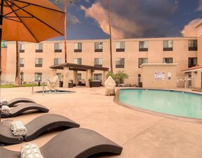 Outdoor pool at Holiday Inn Express Hotel & Suites Carlsbad Beach.