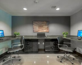 Business center at Holiday Inn Express Hotel & Suites Carlsbad Beach.