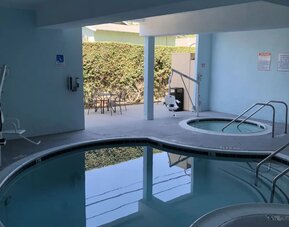 indoor pool at Capri Suites Anaheim.