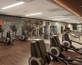 Fully equipped fitness center at Hyatt Regency San Francisco.